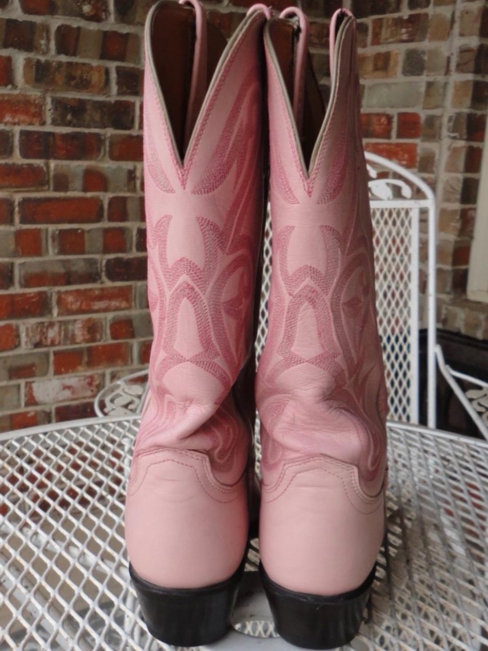 Lucchese Barbie Pink 7 Goat Western Boots - Picture 4 of 8
